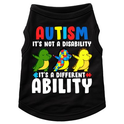 It's Not A Disability Ability Autism Dinosaur Dabbing Doggie Tank