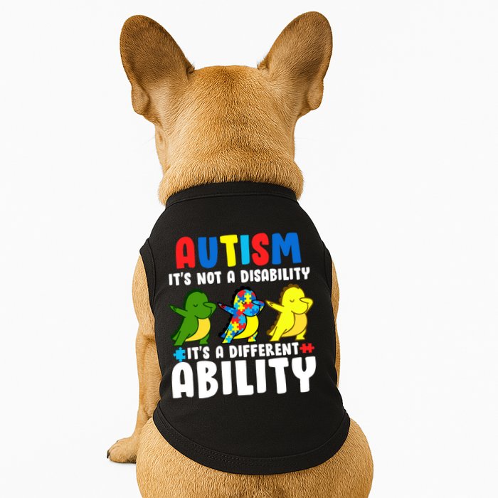 It's Not A Disability Ability Autism Dinosaur Dabbing Doggie Tank