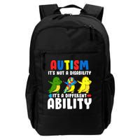 It's Not A Disability Ability Autism Dinosaur Dabbing Backpack