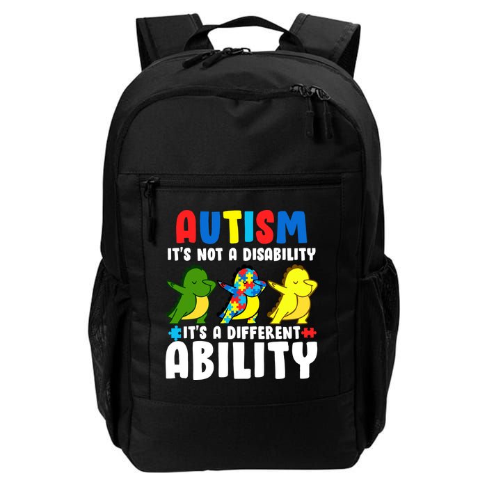 It's Not A Disability Ability Autism Dinosaur Dabbing Backpack
