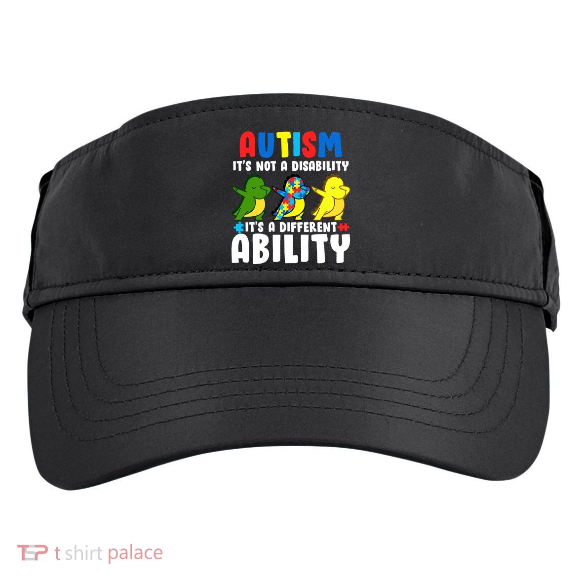 It's Not A Disability Ability Autism Dinosaur Dabbing Adult Drive Performance Visor