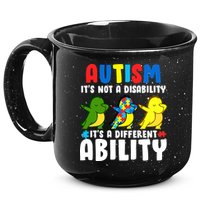 It's Not A Disability Ability Autism Dinosaur Dabbing 15oz Campfire Ceramic Mug