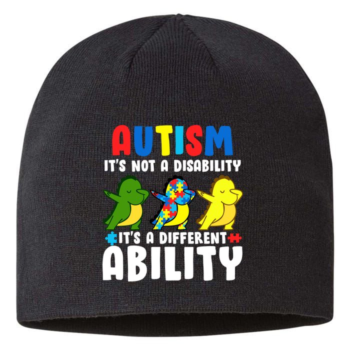 It's Not A Disability Ability Autism Dinosaur Dabbing Sustainable Beanie