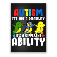 It's Not A Disability Ability Autism Dinosaur Dabbing Poster