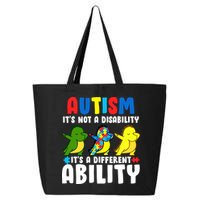 It's Not A Disability Ability Autism Dinosaur Dabbing 25L Jumbo Tote
