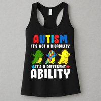 It's Not A Disability Ability Autism Dinosaur Dabbing Womens Tank Top