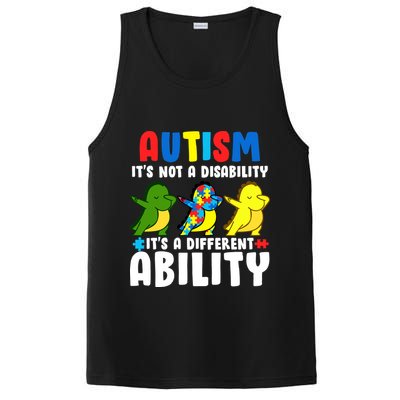 It's Not A Disability Ability Autism Dinosaur Dabbing PosiCharge Competitor Tank