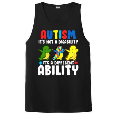 It's Not A Disability Ability Autism Dinosaur Dabbing PosiCharge Competitor Tank