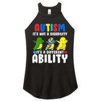 It's Not A Disability Ability Autism Dinosaur Dabbing Women's Perfect Tri Rocker Tank