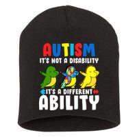 It's Not A Disability Ability Autism Dinosaur Dabbing Short Acrylic Beanie