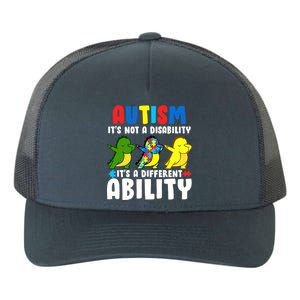 It's Not A Disability Ability Autism Dinosaur Dabbing Yupoong Adult 5-Panel Trucker Hat