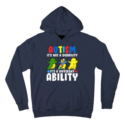 It's Not A Disability Ability Autism Dinosaur Dabbing Hoodie