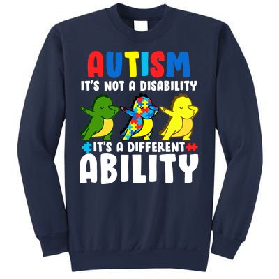 It's Not A Disability Ability Autism Dinosaur Dabbing Sweatshirt