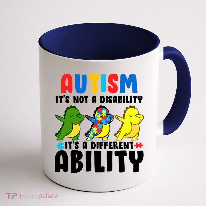 It's Not A Disability Ability Autism Dinosaur Dabbing Mug