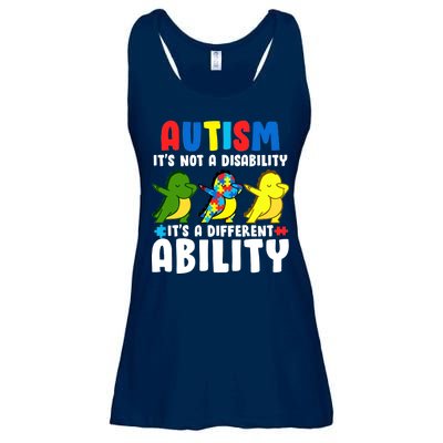 It's Not A Disability Ability Autism Dinosaur Dabbing Ladies Essential Flowy Tank