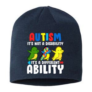 It's Not A Disability Ability Autism Dinosaur Dabbing Sustainable Beanie