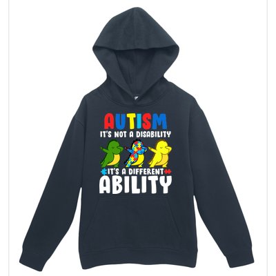 It's Not A Disability Ability Autism Dinosaur Dabbing Urban Pullover Hoodie