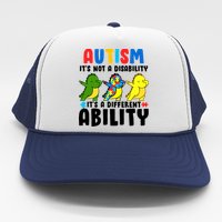 It's Not A Disability Ability Autism Dinosaur Dabbing Trucker Hat