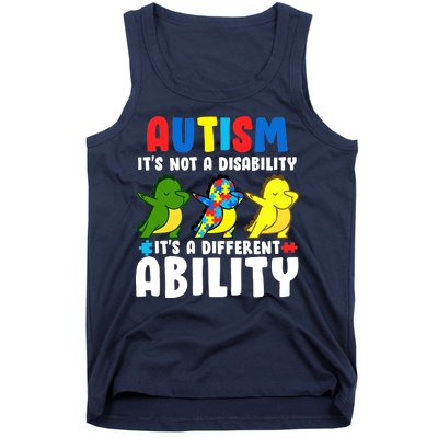 It's Not A Disability Ability Autism Dinosaur Dabbing Tank Top