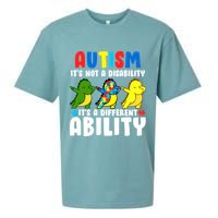 It's Not A Disability Ability Autism Dinosaur Dabbing Sueded Cloud Jersey T-Shirt
