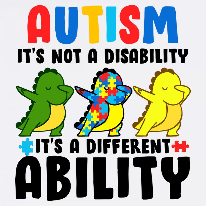 It's Not A Disability Ability Autism Dinosaur Dabbing Garment-Dyed Sweatshirt