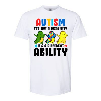 It's Not A Disability Ability Autism Dinosaur Dabbing Softstyle® CVC T-Shirt