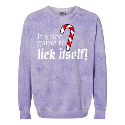 It's Not Going To Lick Itself Candy Cane Colorblast Crewneck Sweatshirt