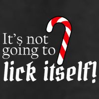 It's Not Going To Lick Itself Candy Cane Garment-Dyed Fleece Hoodie