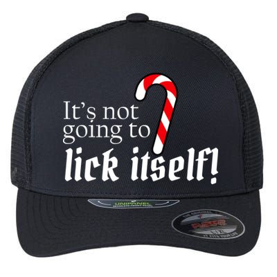 It's Not Going To Lick Itself Candy Cane Flexfit Unipanel Trucker Cap