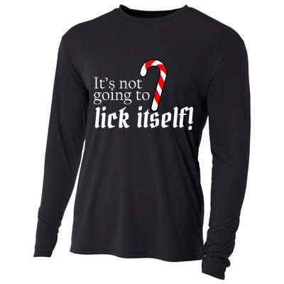 It's Not Going To Lick Itself Candy Cane Cooling Performance Long Sleeve Crew