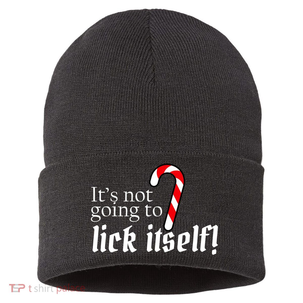 It's Not Going To Lick Itself Candy Cane Sustainable Knit Beanie