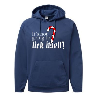 It's Not Going To Lick Itself Candy Cane Performance Fleece Hoodie