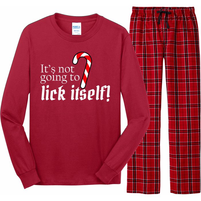 It's Not Going To Lick Itself Candy Cane Long Sleeve Pajama Set