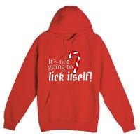 It's Not Going To Lick Itself Candy Cane Premium Pullover Hoodie