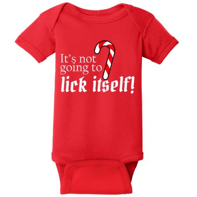 It's Not Going To Lick Itself Candy Cane Baby Bodysuit