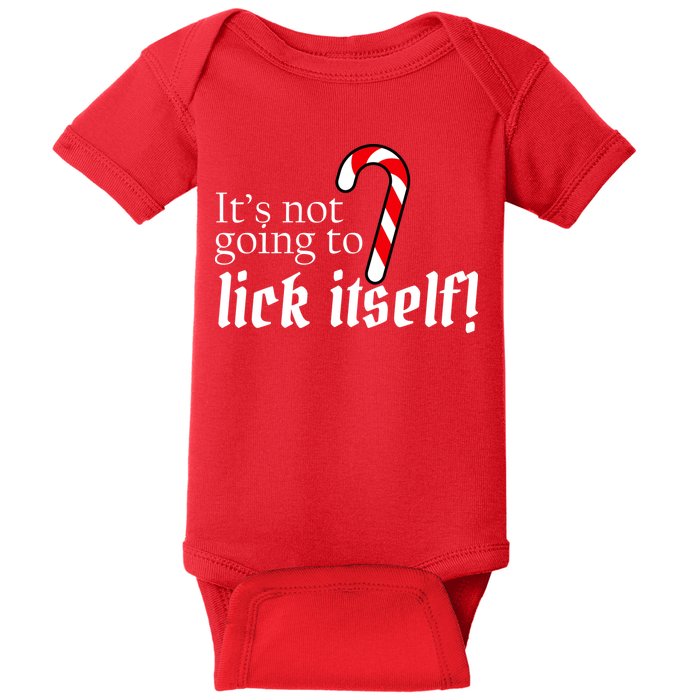 It's Not Going To Lick Itself Candy Cane Baby Bodysuit