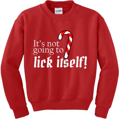 It's Not Going To Lick Itself Candy Cane Kids Sweatshirt