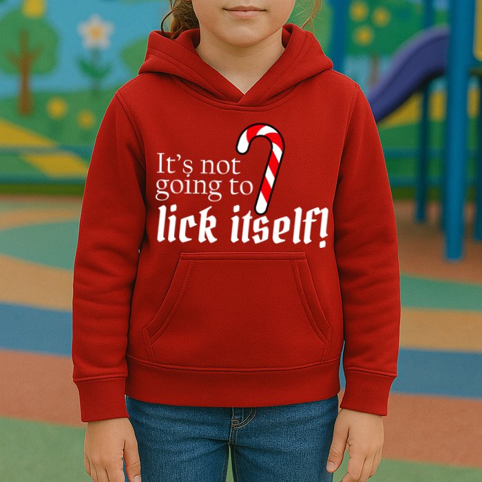 It's Not Going To Lick Itself Candy Cane Kids Hoodie