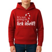 It's Not Going To Lick Itself Candy Cane Kids Hoodie