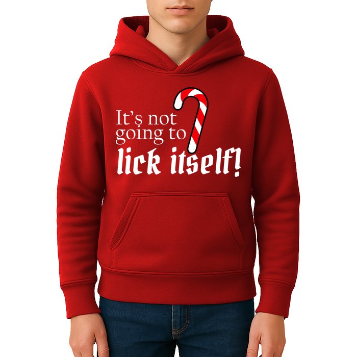 It's Not Going To Lick Itself Candy Cane Kids Hoodie