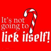 It's Not Going To Lick Itself Candy Cane Zip Tote Bag