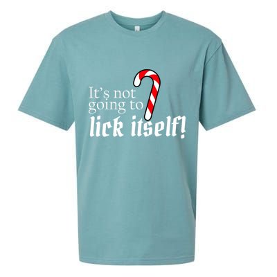 It's Not Going To Lick Itself Candy Cane Sueded Cloud Jersey T-Shirt