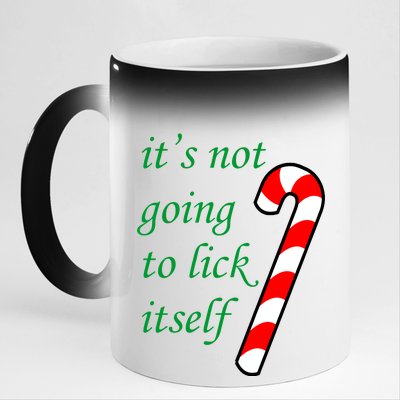 It's Not Going To Lick Itself Funny Naughty Christmas 11oz Black Color Changing Mug