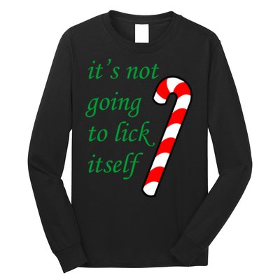 It's Not Going To Lick Itself Funny Naughty Christmas Long Sleeve Shirt
