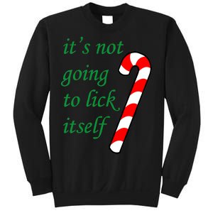 It's Not Going To Lick Itself Funny Naughty Christmas Sweatshirt