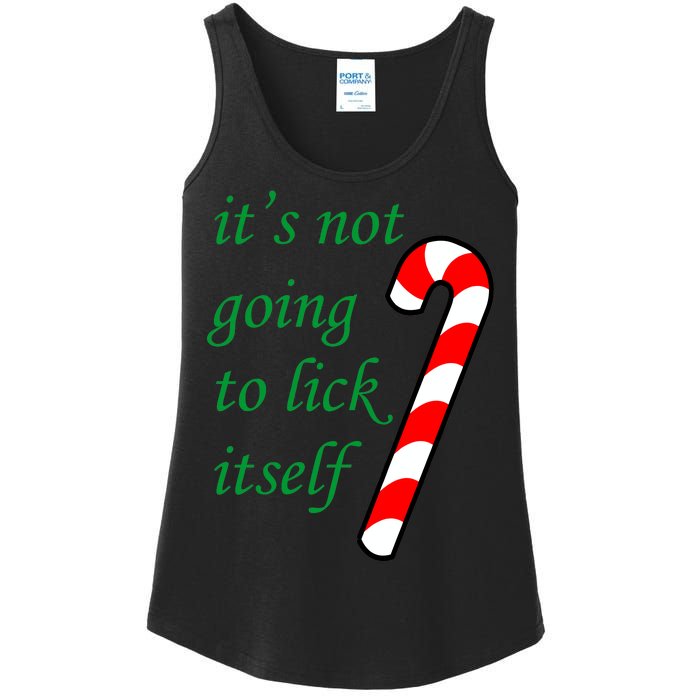 It's Not Going To Lick Itself Funny Naughty Christmas Ladies Essential Tank