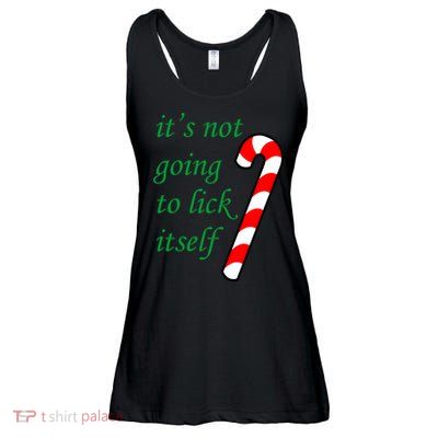 It's Not Going To Lick Itself Funny Naughty Christmas Ladies Essential Flowy Tank