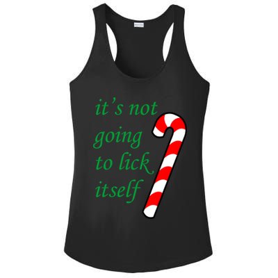 It's Not Going To Lick Itself Funny Naughty Christmas Ladies PosiCharge Competitor Racerback Tank