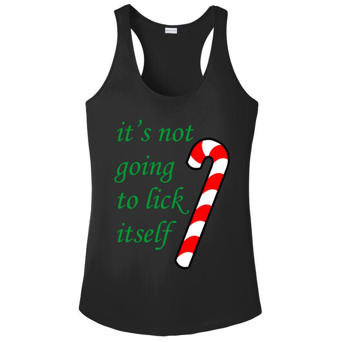 It's Not Going To Lick Itself Funny Naughty Christmas Ladies PosiCharge Competitor Racerback Tank