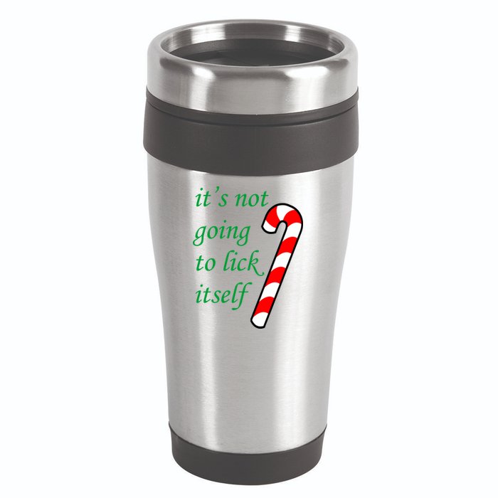 It's Not Going To Lick Itself Funny Naughty Christmas 16oz Travel Tumbler